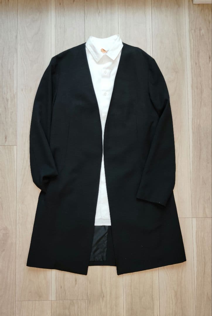 ★人気型 18aw ウールギャバノーカラージャケット yohjiyamamoto