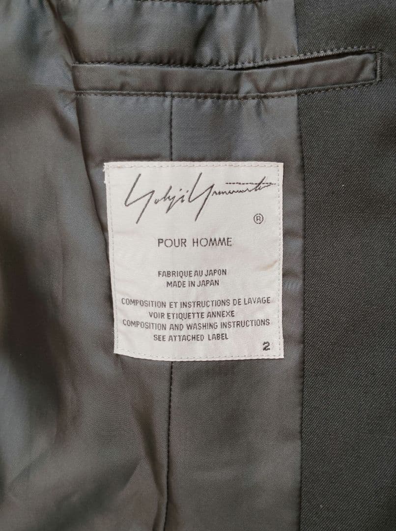 ★人気型 18aw ウールギャバノーカラージャケット yohjiyamamoto