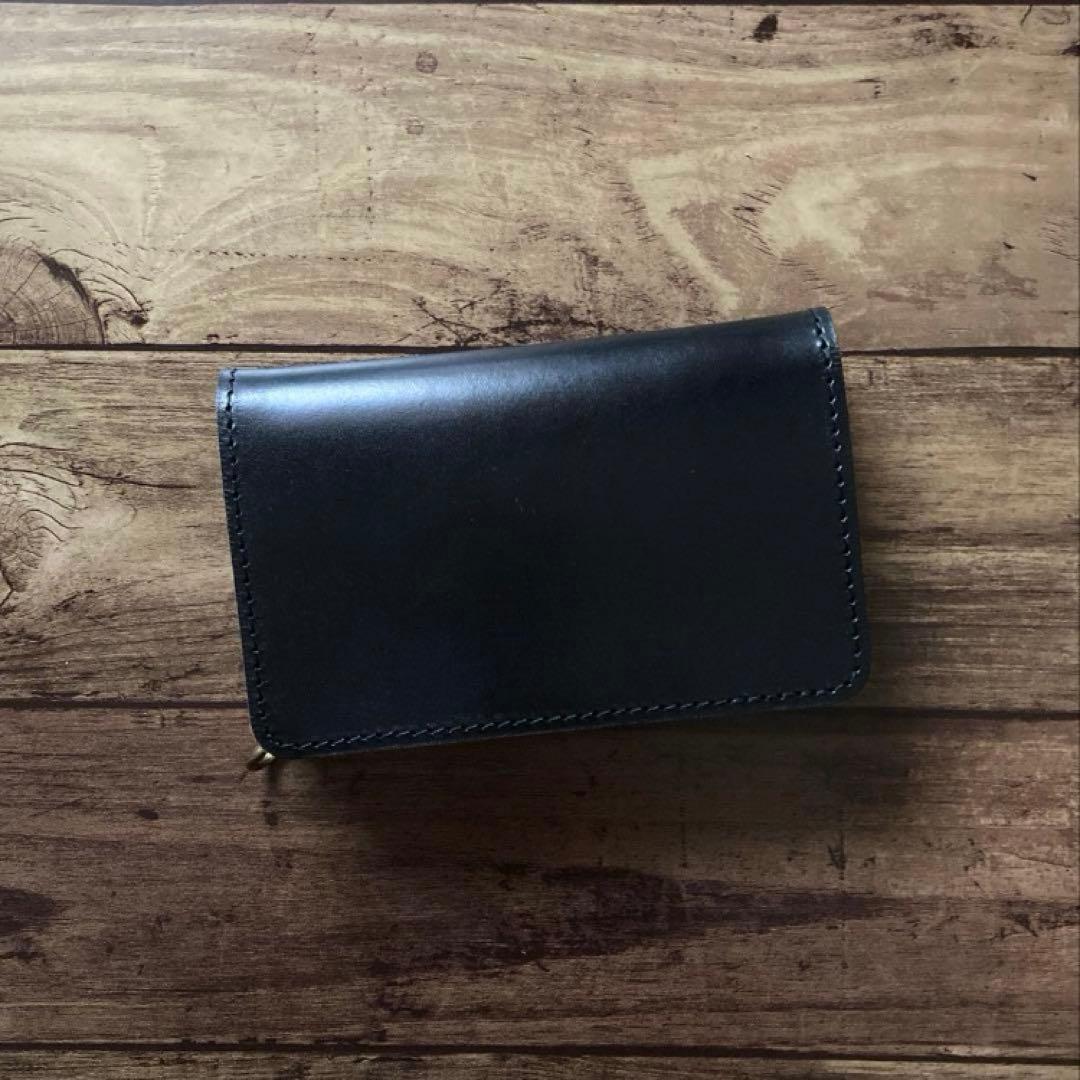 【やっほい】ミドルトラッカーウォレット 茶芯ブラック【お札を折らずに収納】