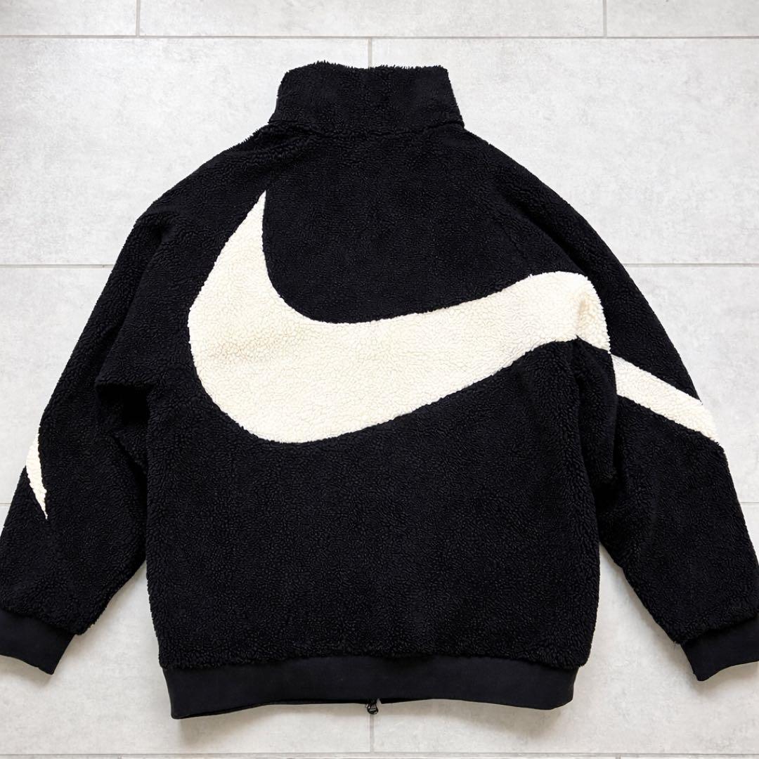 新品未使用Nike フリースボアジャケット リバーシブル　ビッグスウォッシュ