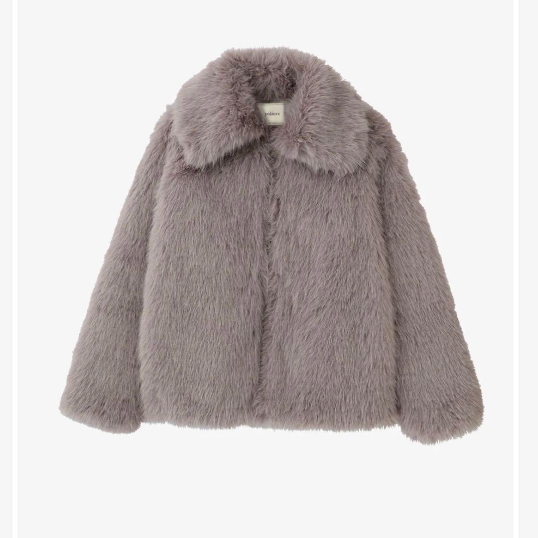 【美品✨】polaura ポローラ　２WAYファーブルゾン　グレー