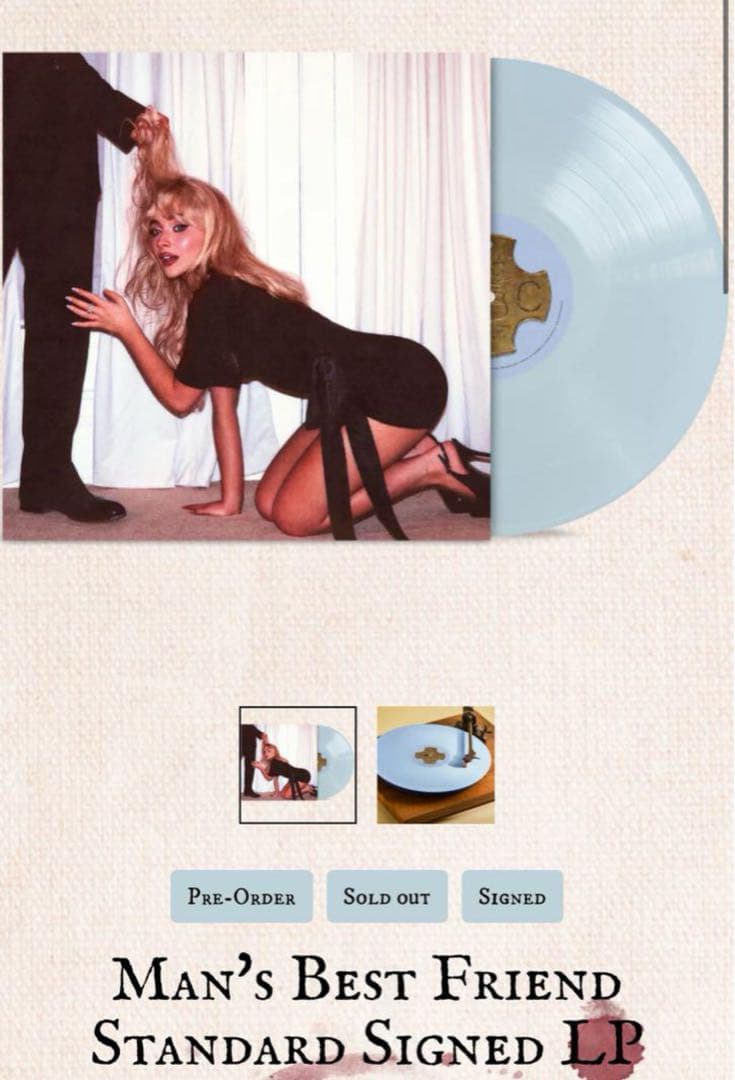 sabrina carpenter Mans Best Friendsサイン入り