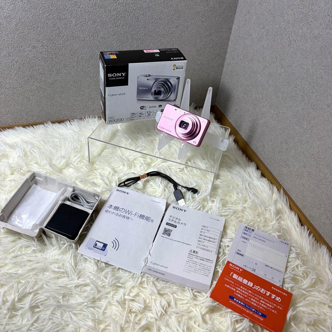 【極美品】SONY Cyber-shot DSC-WX200 ピンク 付属品多数