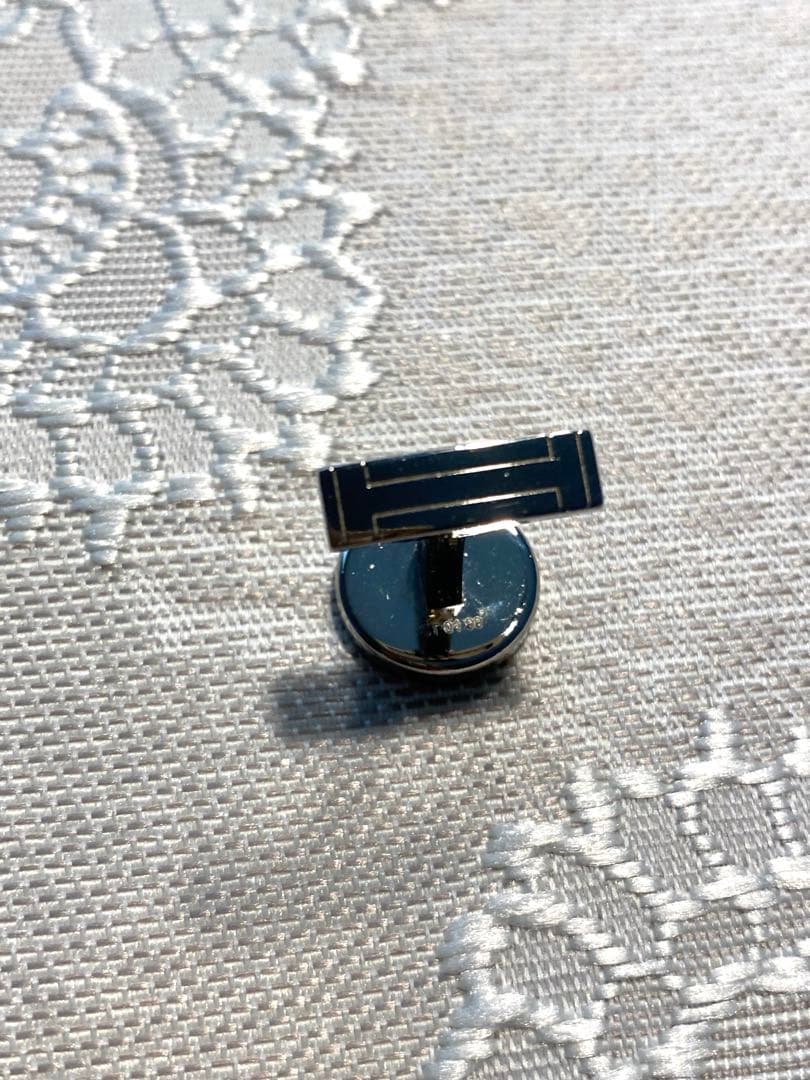 エルメス　カフリンクス 《リコル 2》　黒　難あり１つ
