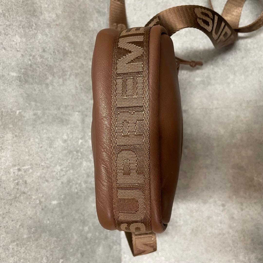 【美品】supreme シュプリーム レザー ショルダーバッグ ブラウン