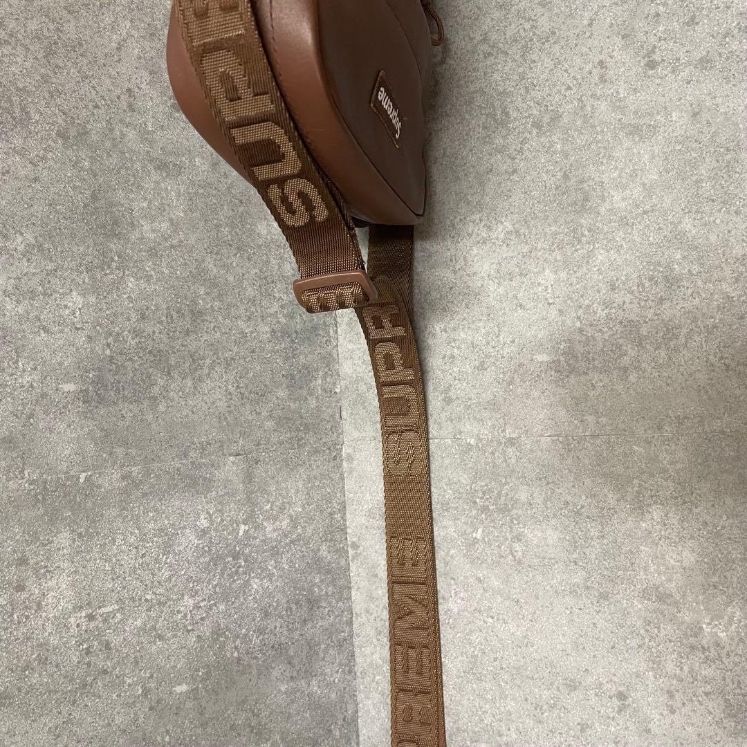 【美品】supreme シュプリーム レザー ショルダーバッグ ブラウン