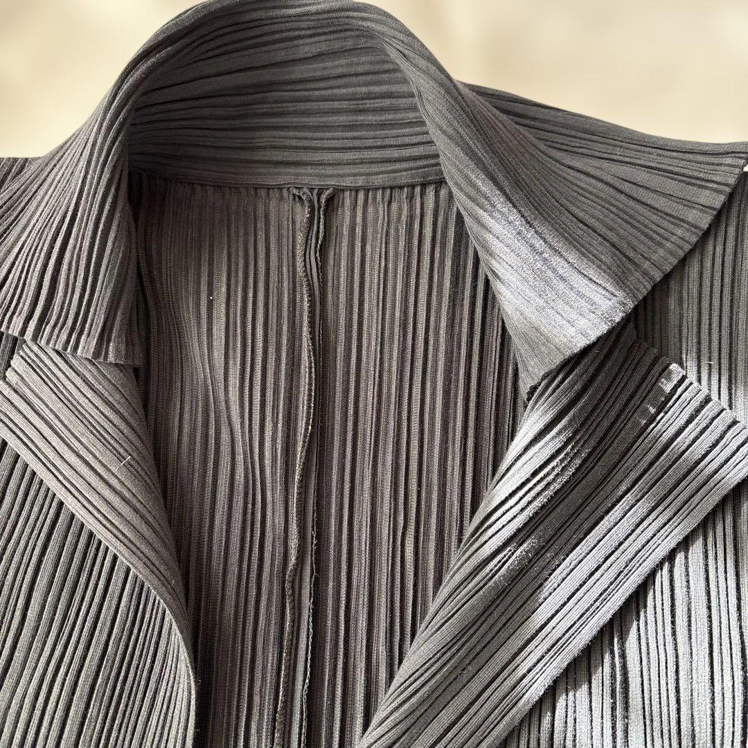 PLANTS PLACE プリーツテーラードジャケット ブラック