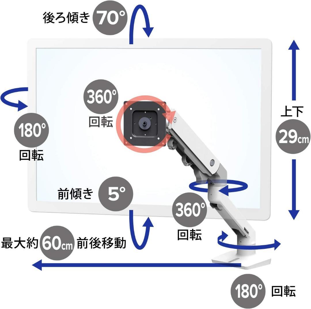 新品未開封 エルゴトロン HX デスクモニターアーム ホワイト