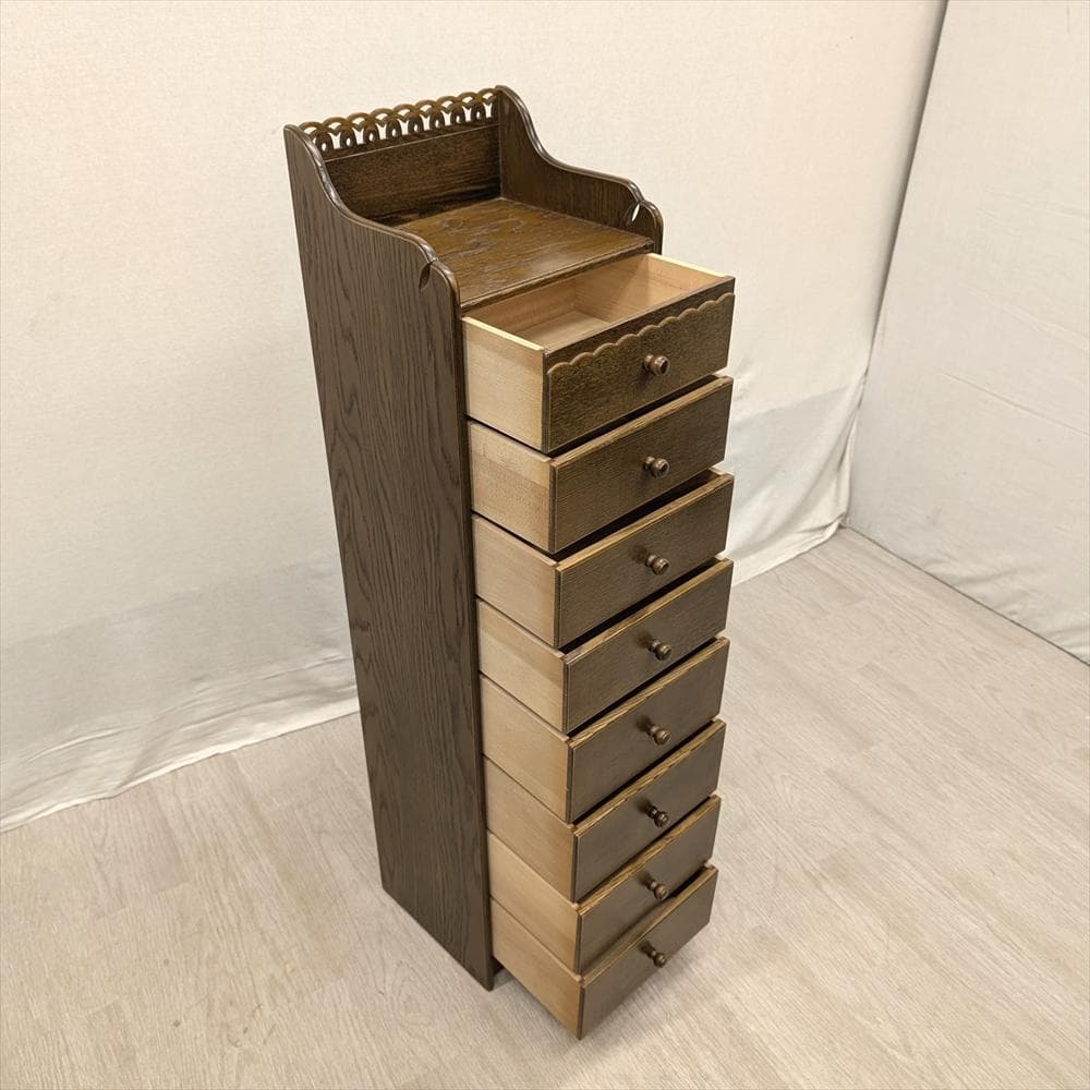 美品　パリの雑貨屋　F-146　スリムチェスト　タンス　チェスト　小物　ドロワー