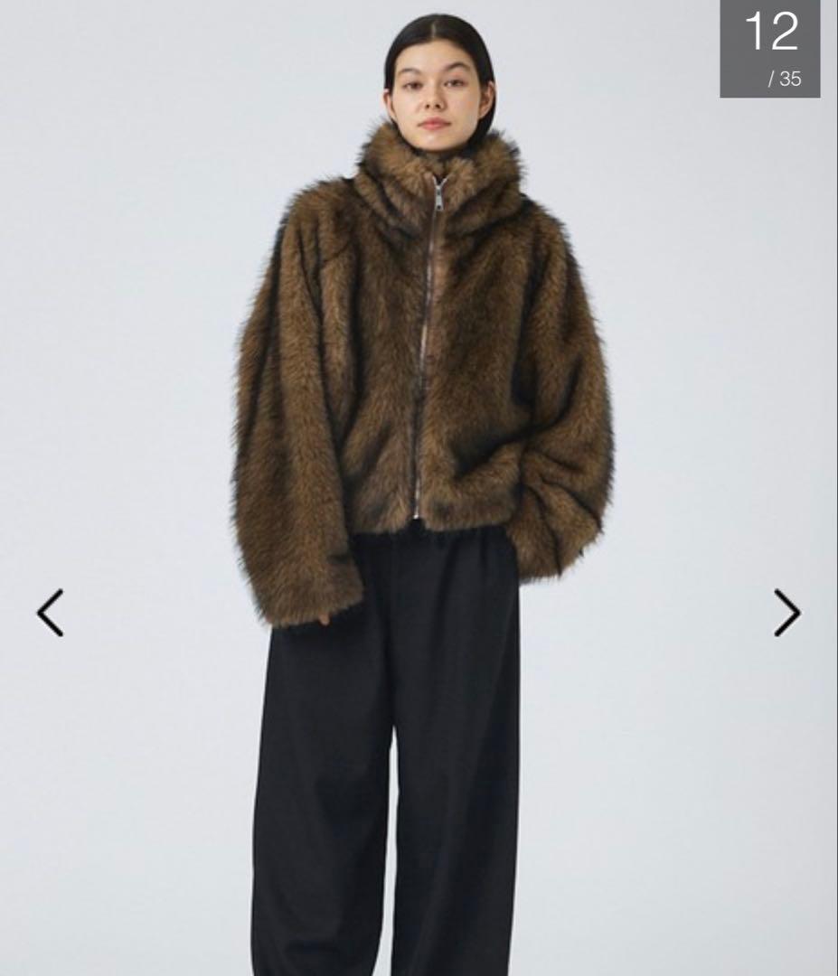 ⭐︎完売商品　NOMINE スタンドフェイクファーブルゾン