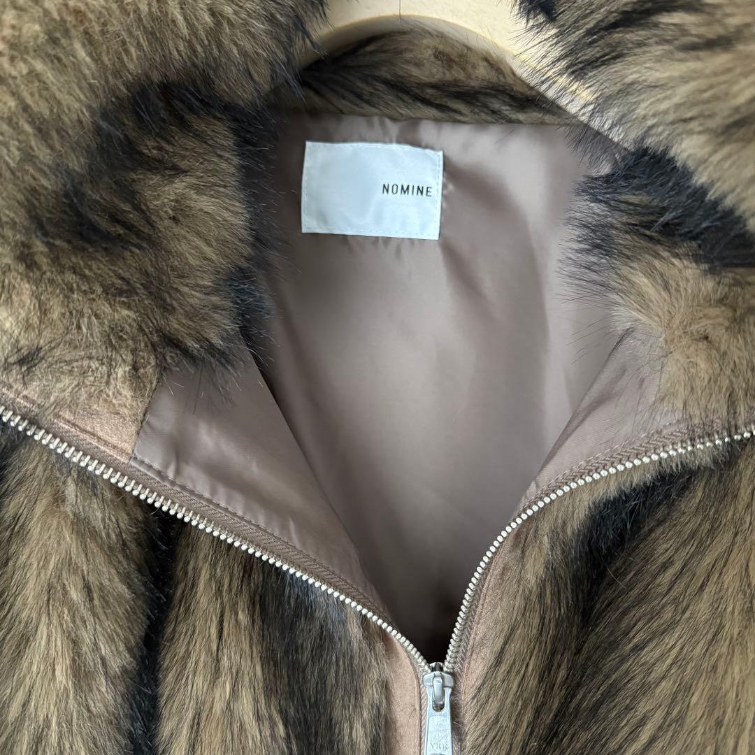 ⭐︎完売商品　NOMINE スタンドフェイクファーブルゾン
