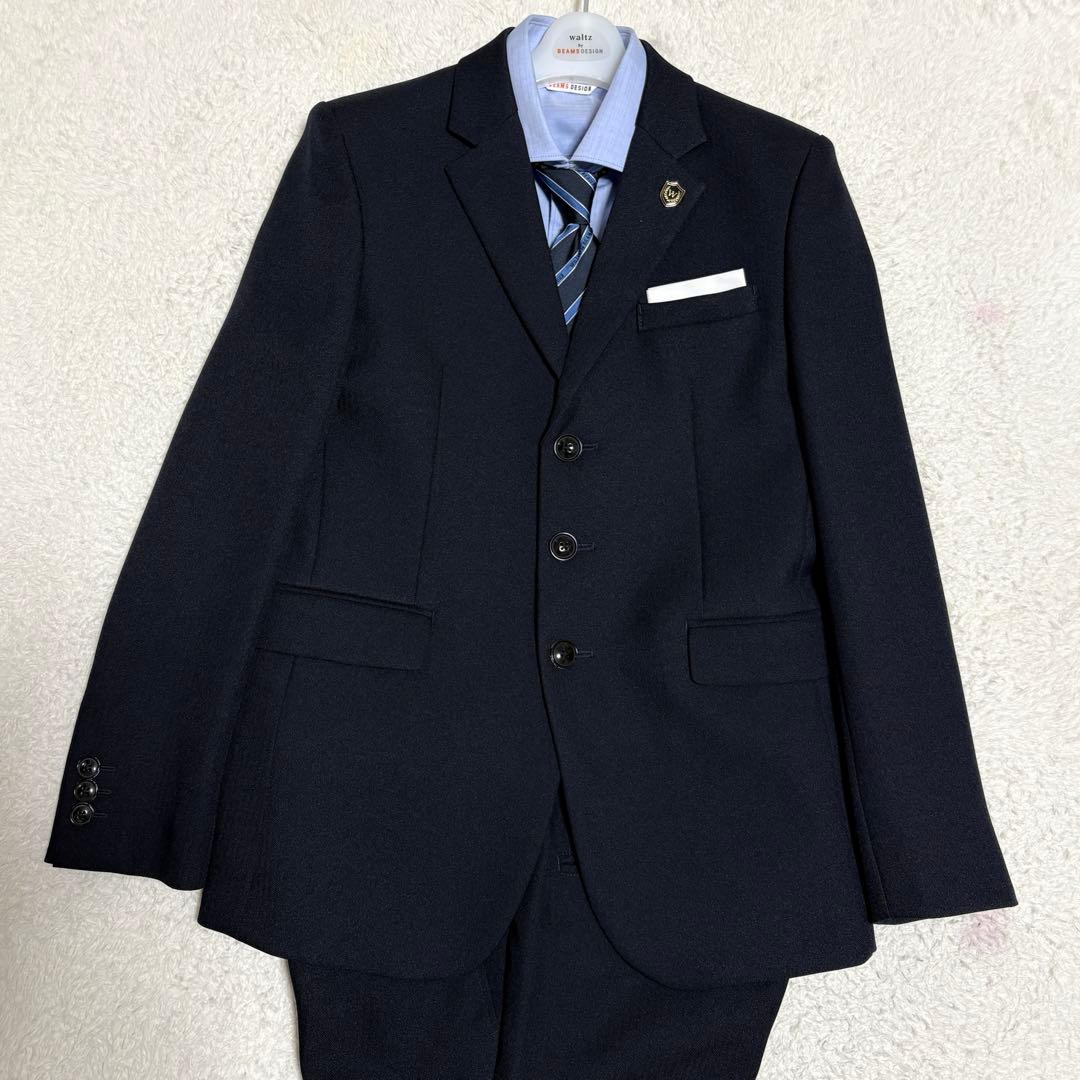 フォーマルスーツ　ビームスデザイン　フルセット　ネイビー　卒業　入学160