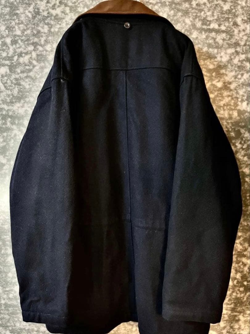 ビンテージ ウール ハンティングジャケット ネイビー 古着 カバーオール