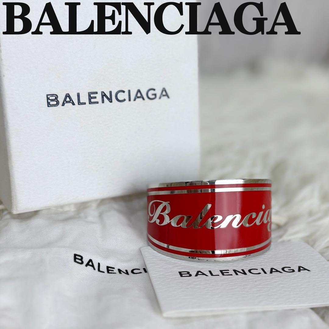 美品♡デカロゴ♡BALENCIAGA バレンシアガ バングル ブレスレット