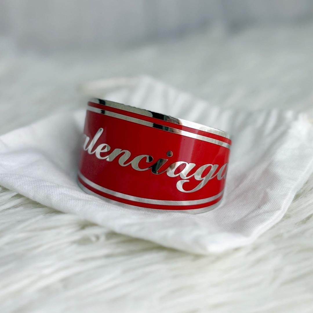 美品♡デカロゴ♡BALENCIAGA バレンシアガ バングル ブレスレット