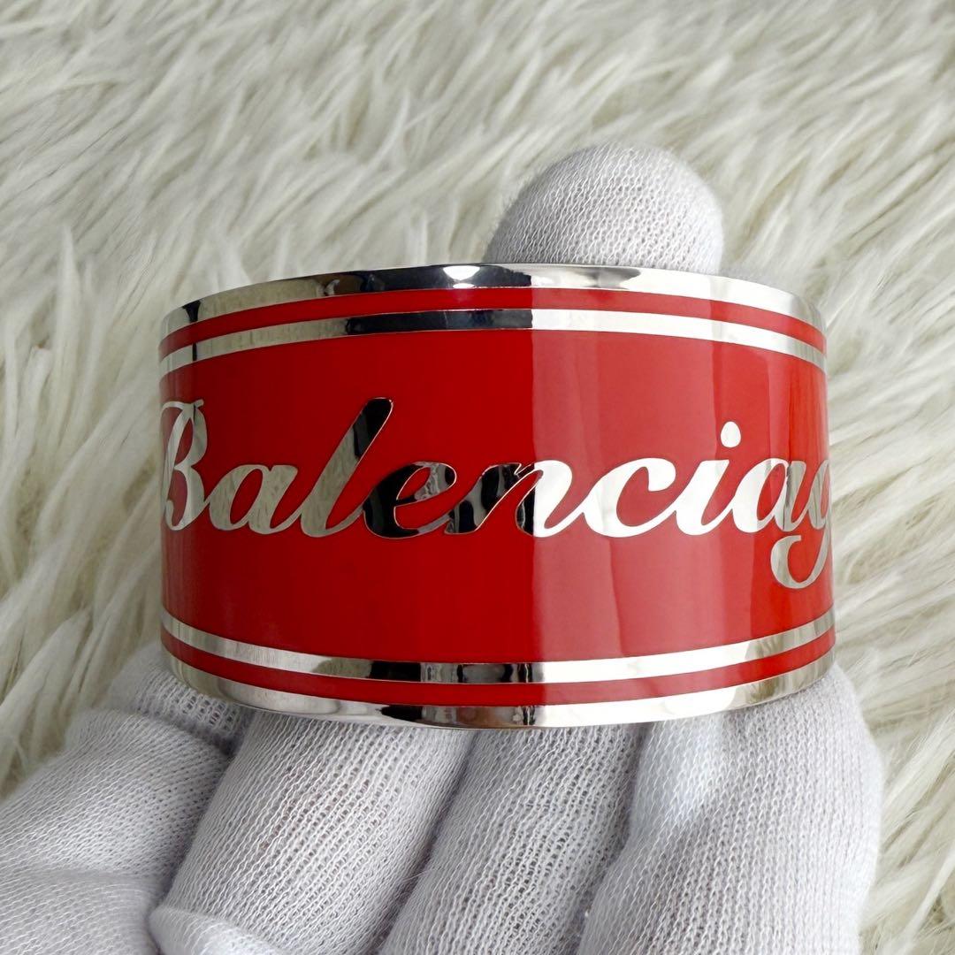 美品♡デカロゴ♡BALENCIAGA バレンシアガ バングル ブレスレット