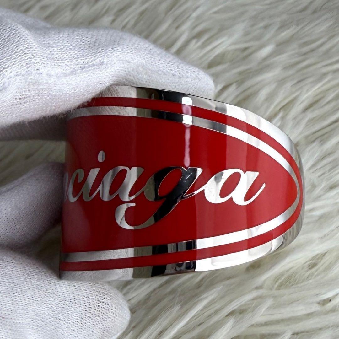 美品♡デカロゴ♡BALENCIAGA バレンシアガ バングル ブレスレット