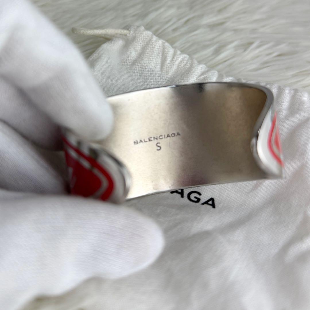 美品♡デカロゴ♡BALENCIAGA バレンシアガ バングル ブレスレット