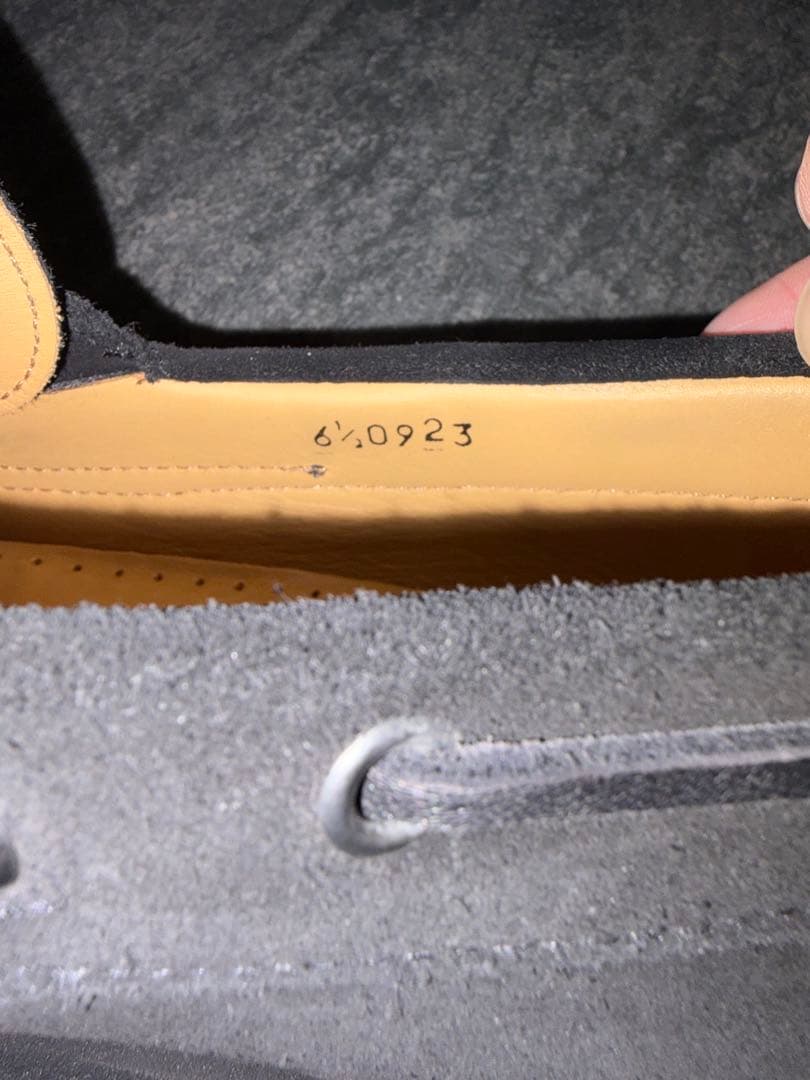 パラブーツ　デッキシューズ　ブラック　スエード