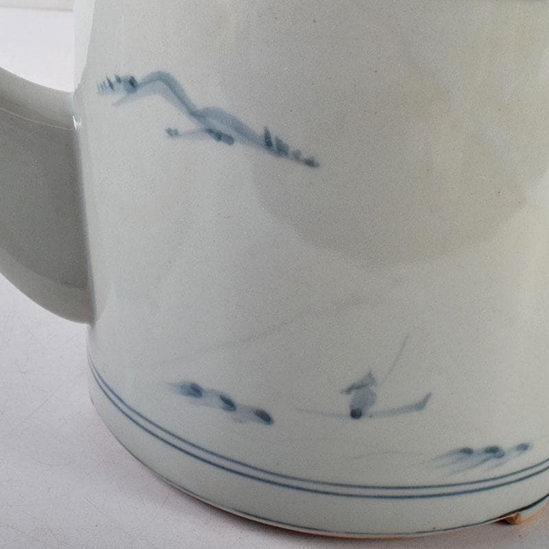 Palm Tree　古伊万里写　染付　山水文　水注　共箱　V　7975C