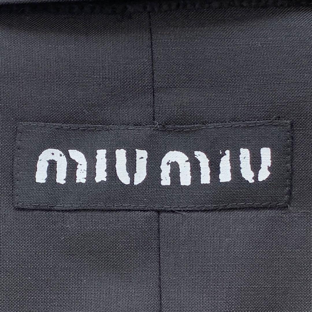 ［タグ付き未使用］MIUMIU バックロゴ　テーラードジャケット　モヘヤ60