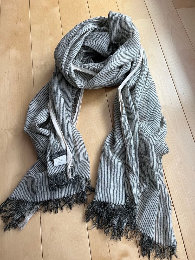 ファリエロサルティ　ストライプ柄　シルクコットンストール