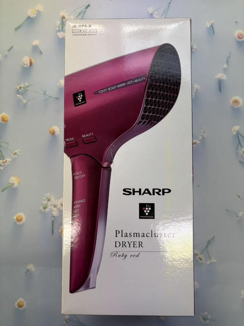 シャープ ドライヤー 大風量 プラズマクラスター 搭載 レッド IB-HP9-R