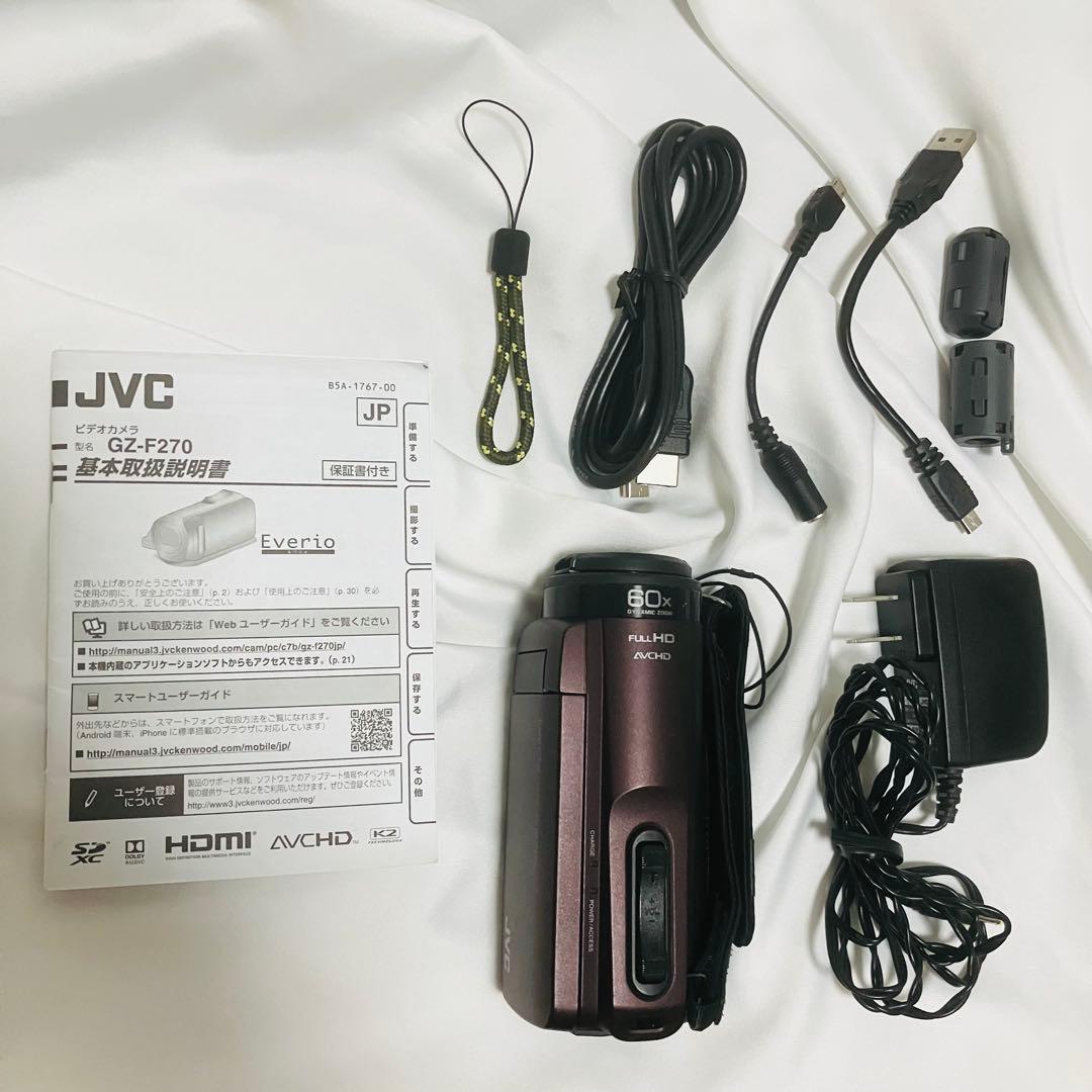 JVC ケンウッド ビデオカメラ Everio ブラウン GZ-F270-T