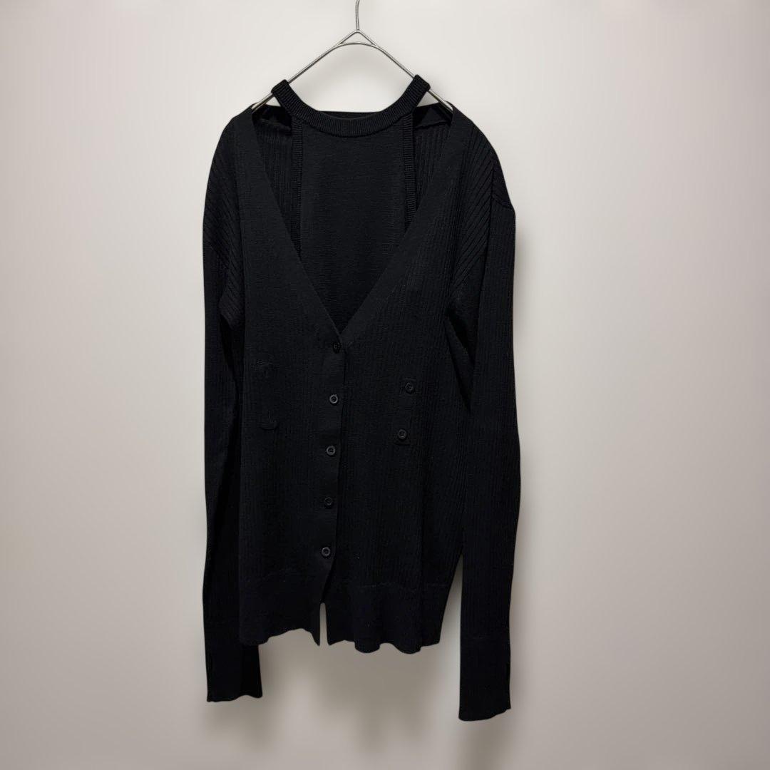 todayful レイヤードニットカーディガン