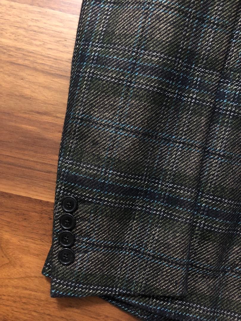 【秋冬】TAGLIATOREタリアトーレグレンチェックジャケット48グリーン