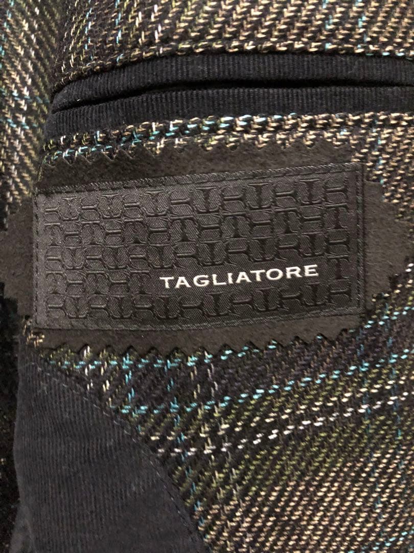 【秋冬】TAGLIATOREタリアトーレグレンチェックジャケット48グリーン