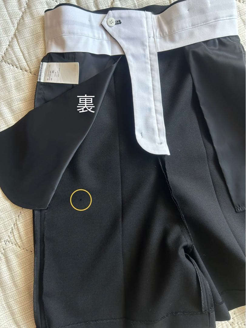 エンフォルド　ウール　ハーフパンツ　ブラック