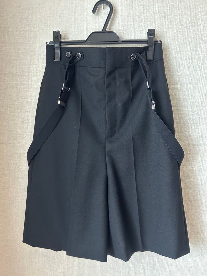 エンフォルド　ウール　ハーフパンツ　ブラック