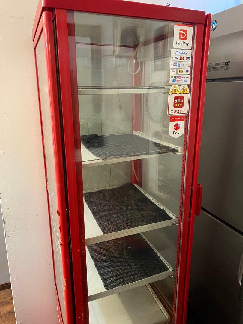 【引き取り限定】コカコーラ 冷蔵ショーケース ガラス扉 4段