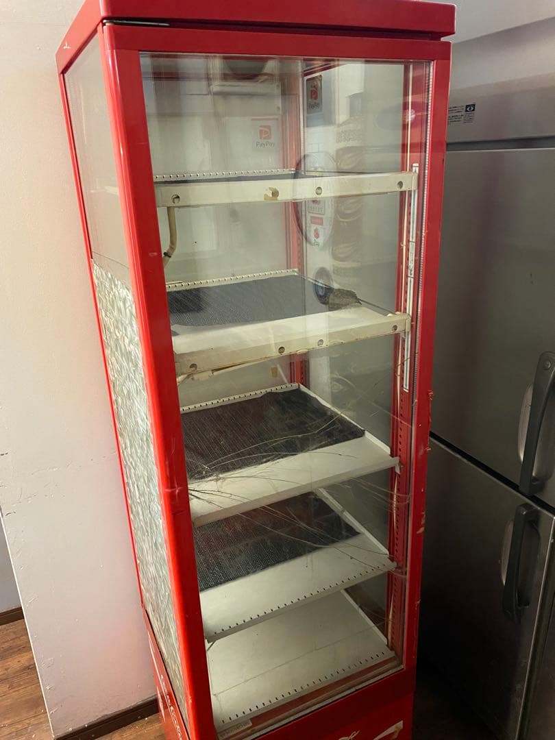 【引き取り限定】コカコーラ 冷蔵ショーケース ガラス扉 4段