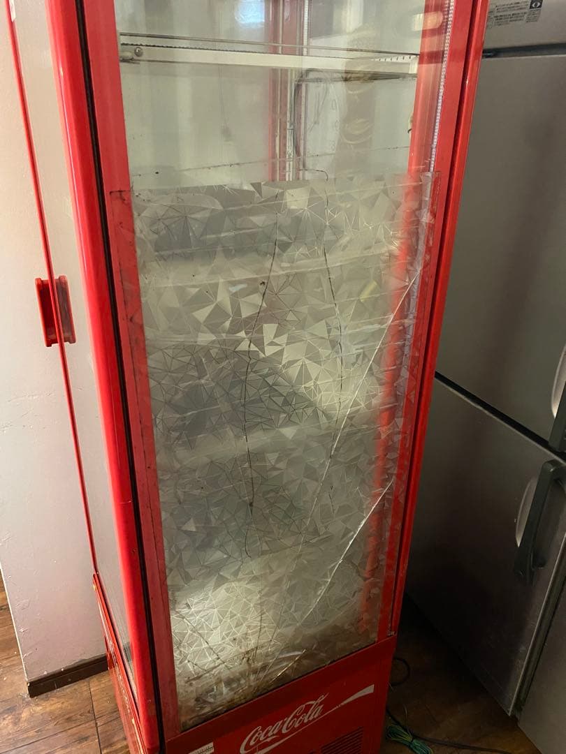 【引き取り限定】コカコーラ 冷蔵ショーケース ガラス扉 4段