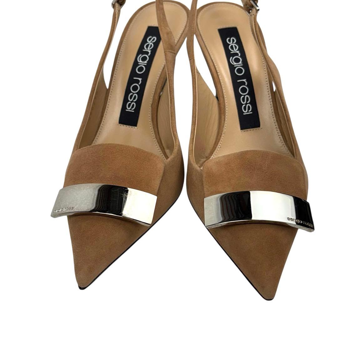 【ほぼ未使用】セルジオロッシ 23cm　36　sr1 スリングバック ミュール