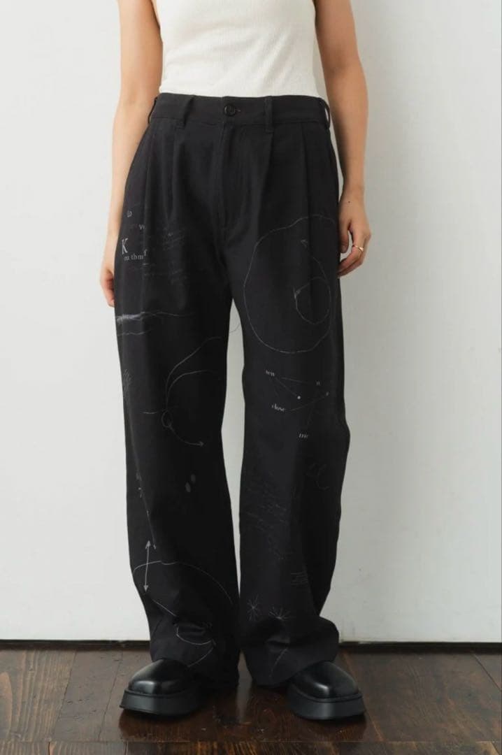 クヌースマーフ　Knuth Marf graffiti pants black