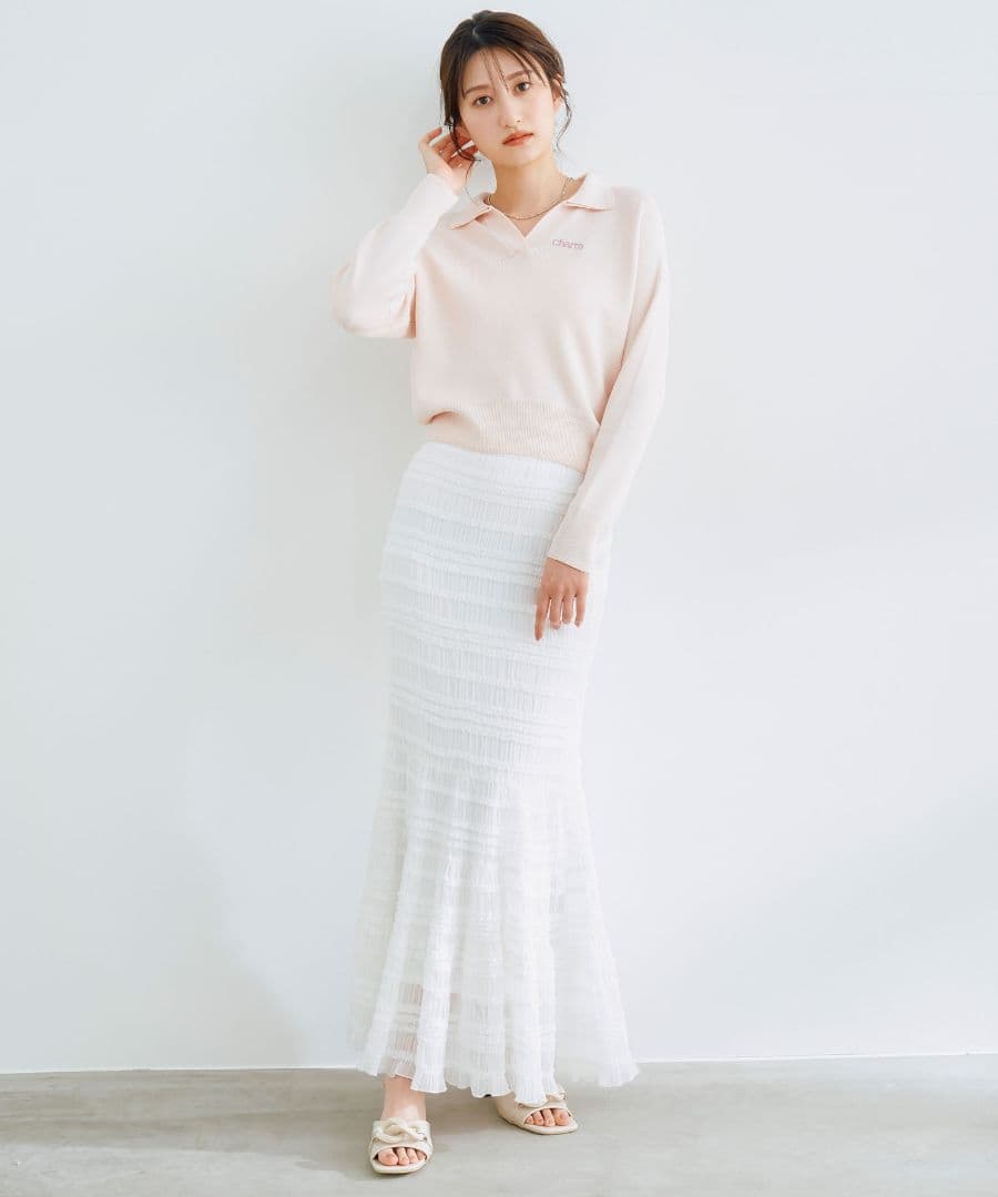 完売　ココディール　新品タグ付　Wカラースキッパーニットプルオーバー　25ss