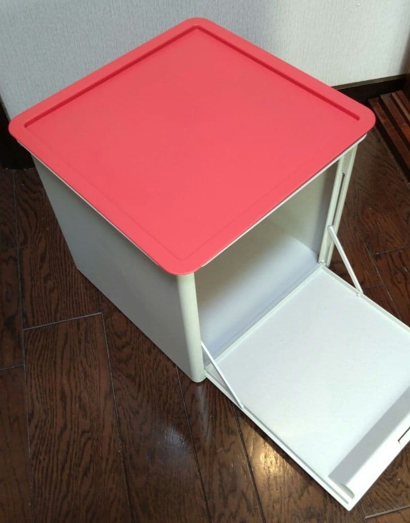 タッパウェア　 マルチオーガナイザー　ドア付き2段　＋　キャスター付パレット