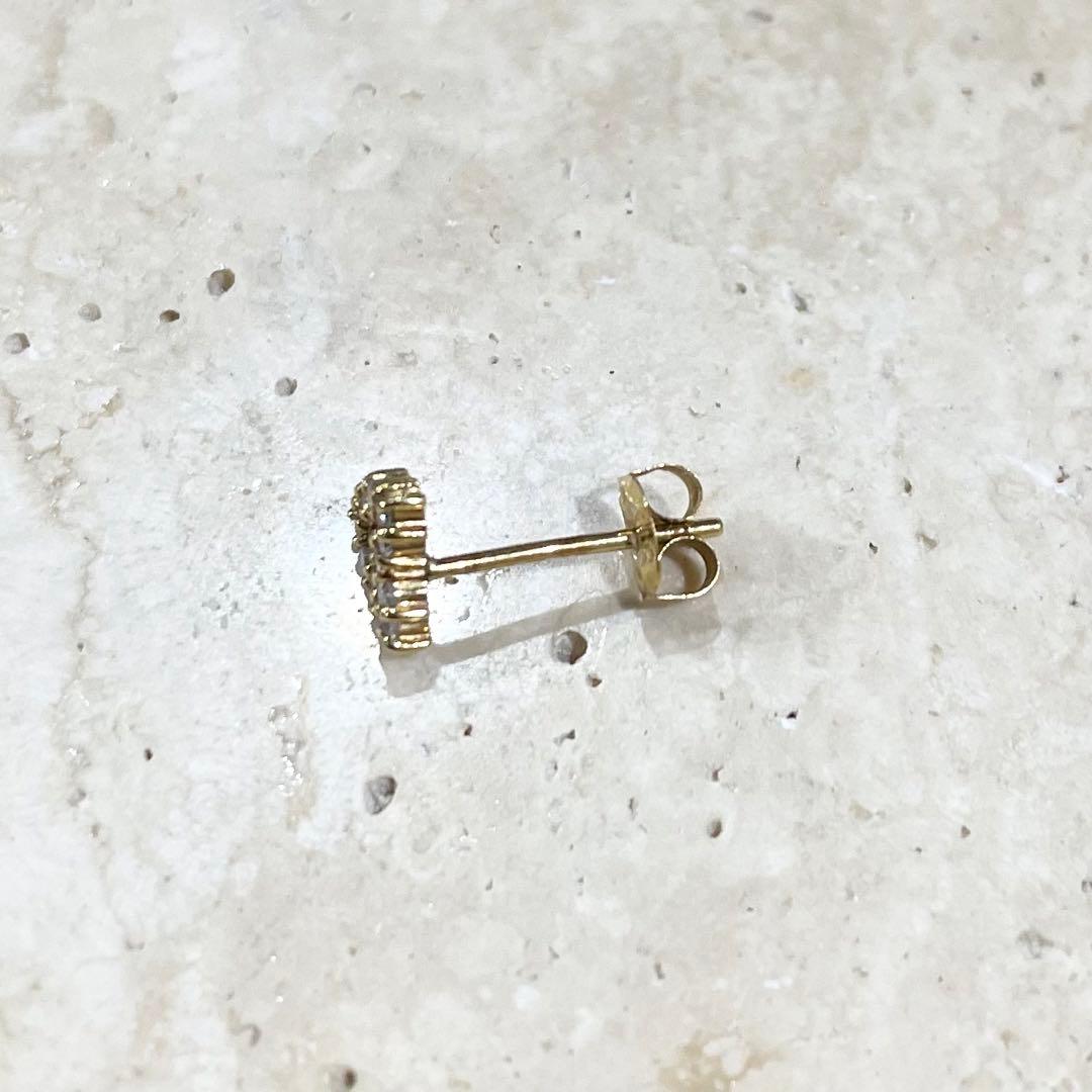 K18 ダイヤモンド ピアス ハート デザイン