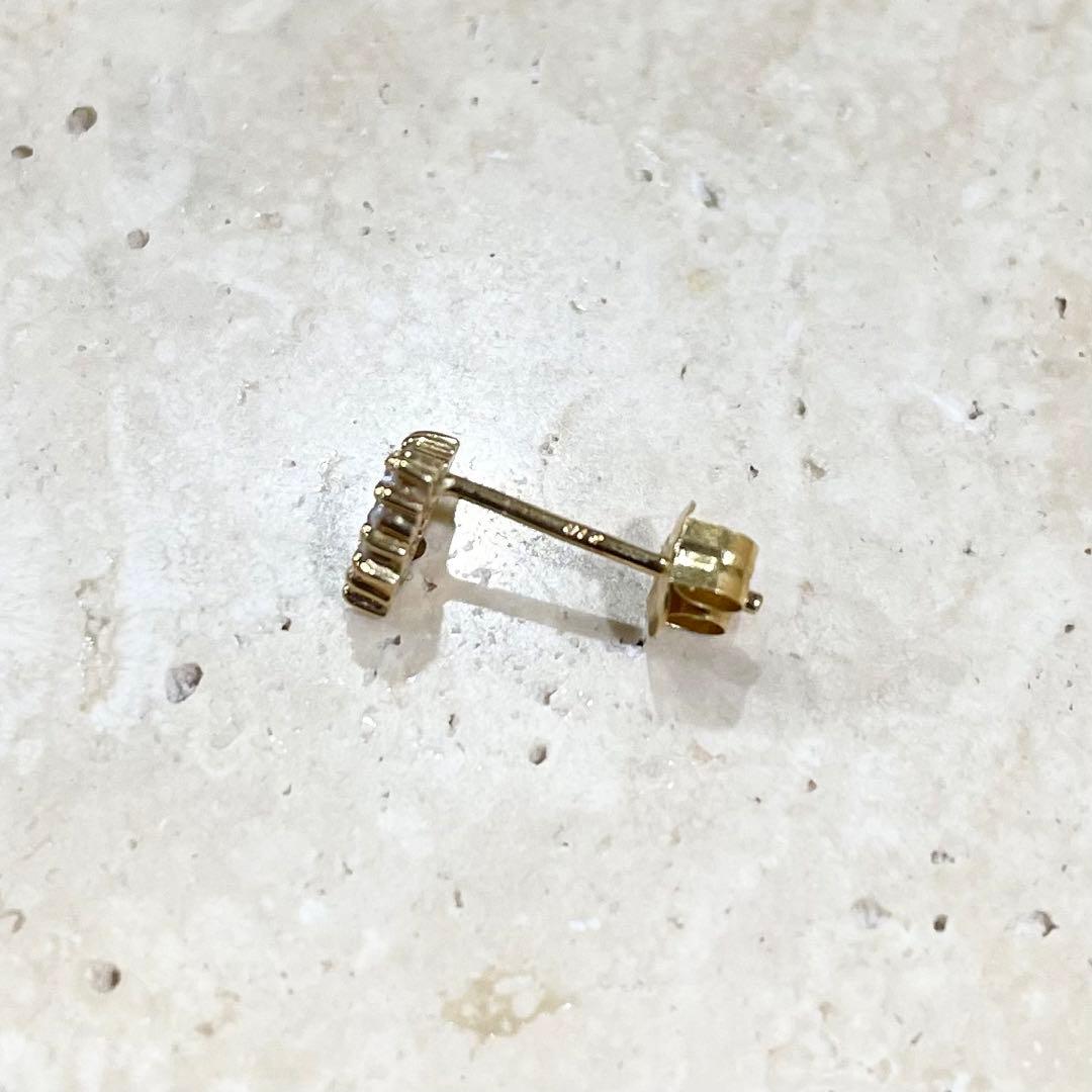 K18 ダイヤモンド ピアス ハート デザイン