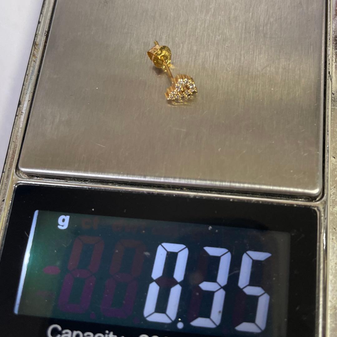 K18 ダイヤモンド ピアス ハート デザイン