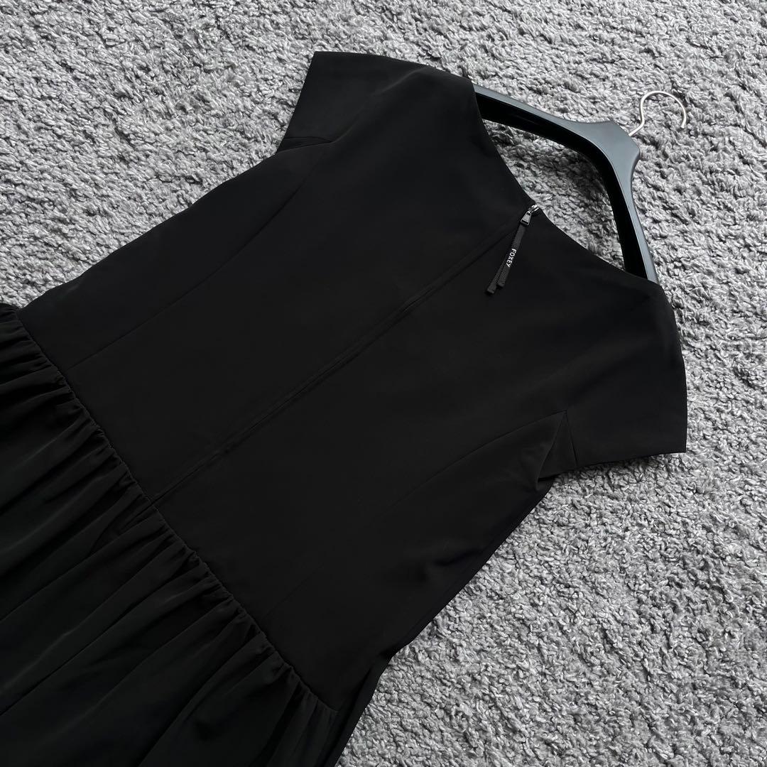 FOXEY NY 42 ブラック Aラインワンピース