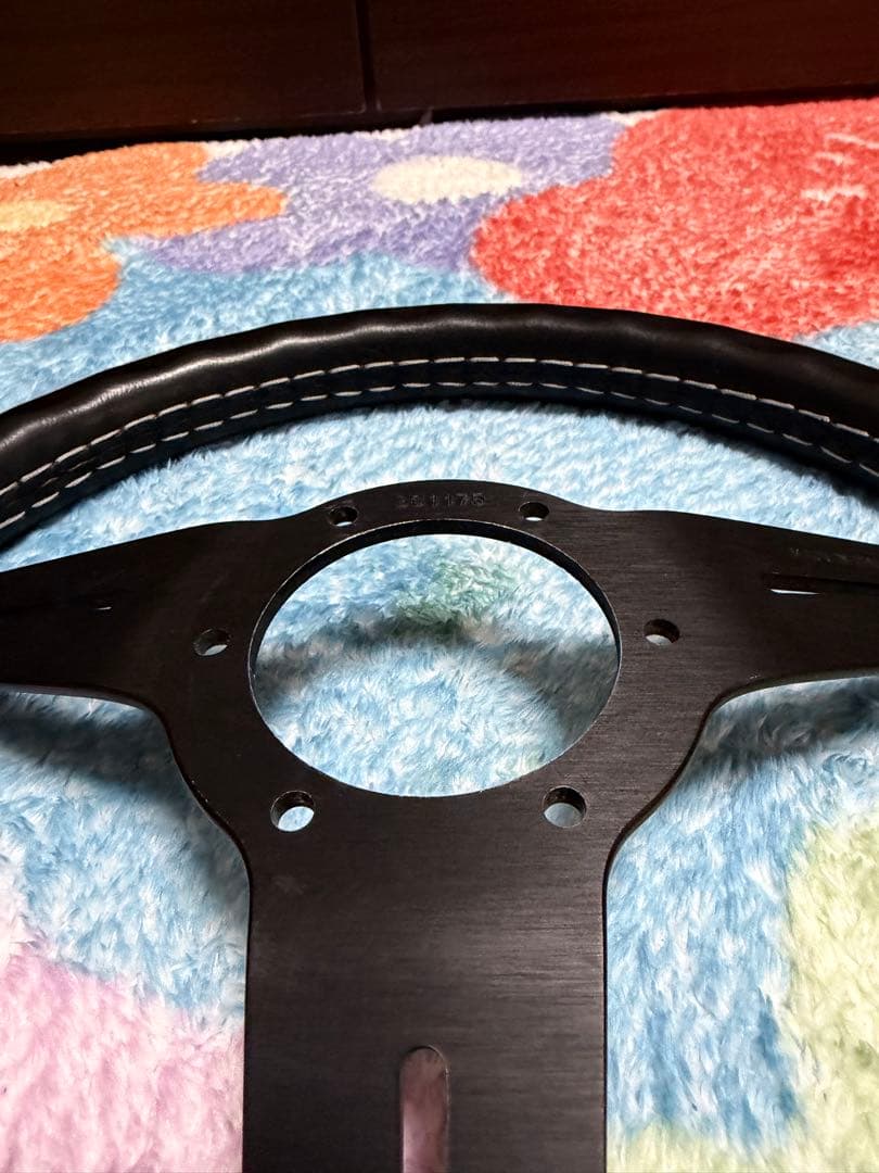 ブラック 3スポーク ステアリングホイール