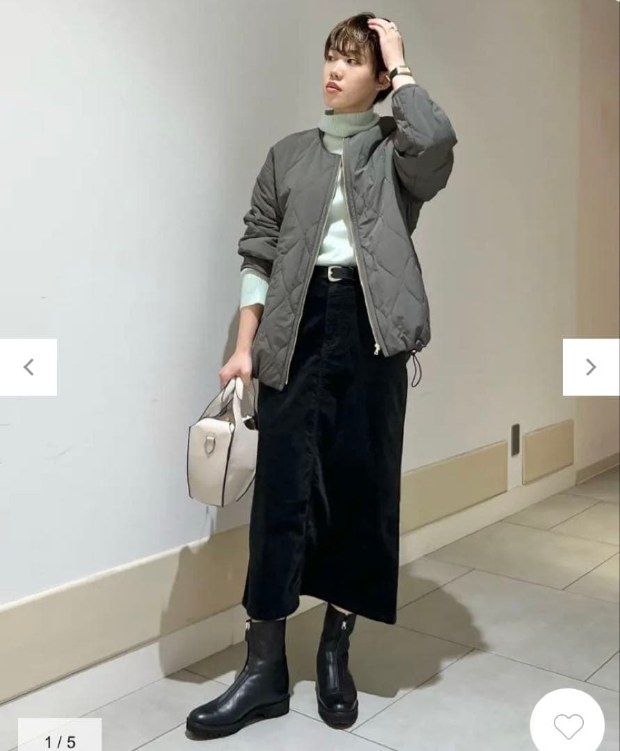 23区【洗える/撥水加工】中綿パディングアウター★グレー系★38