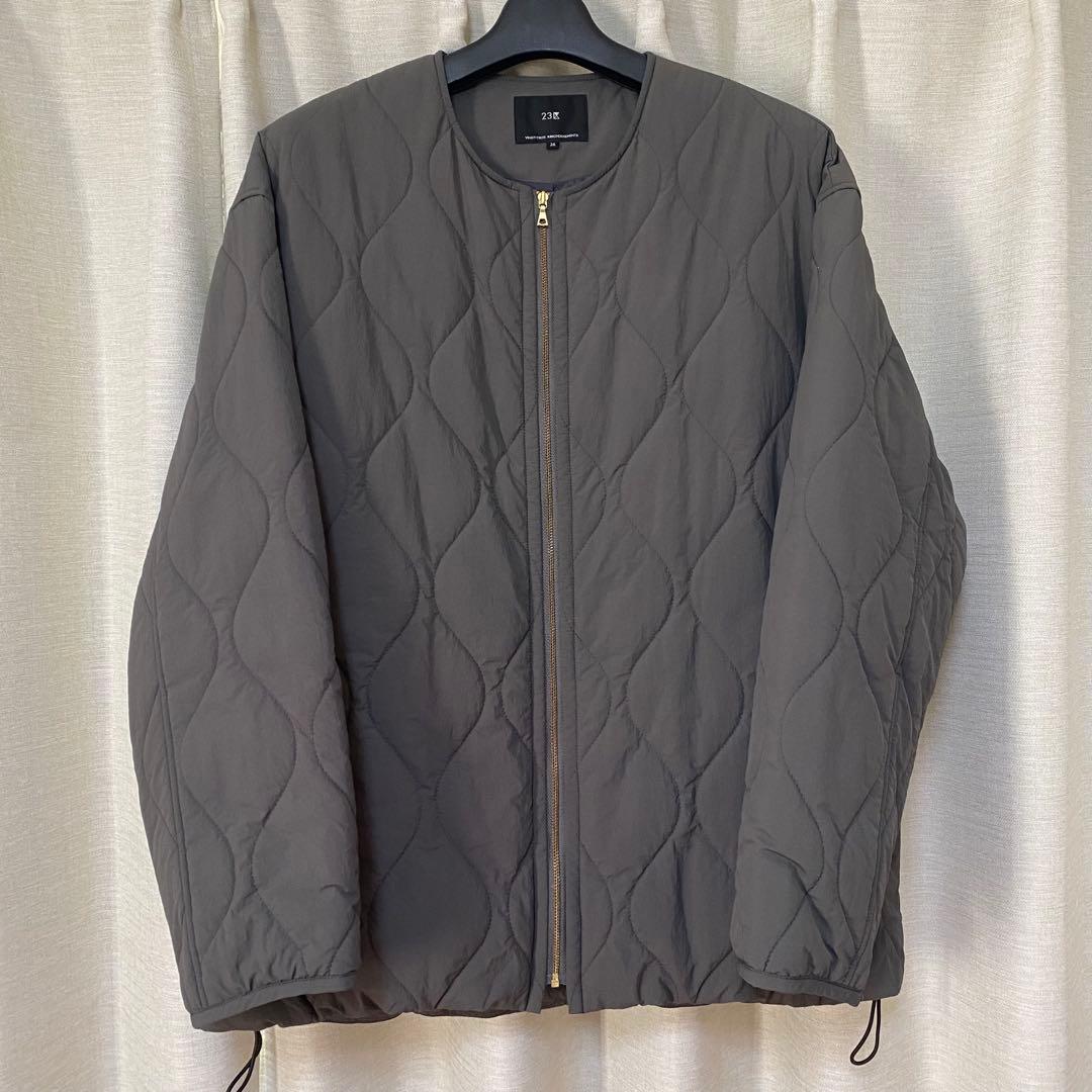 23区【洗える/撥水加工】中綿パディングアウター★グレー系★38