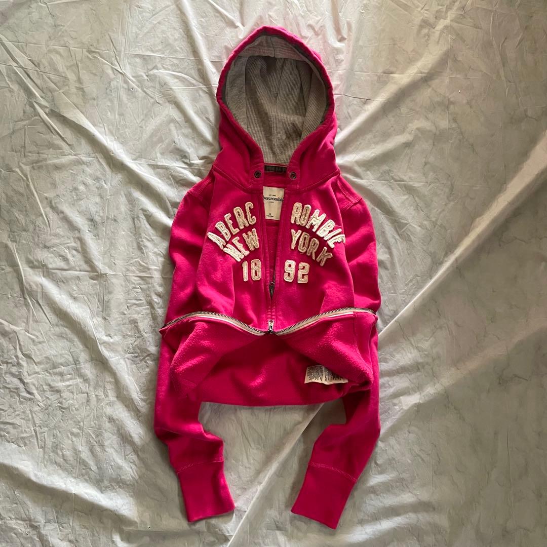 00s アバクロ y2k archive ピンク ジップパーカー 平成ギャル