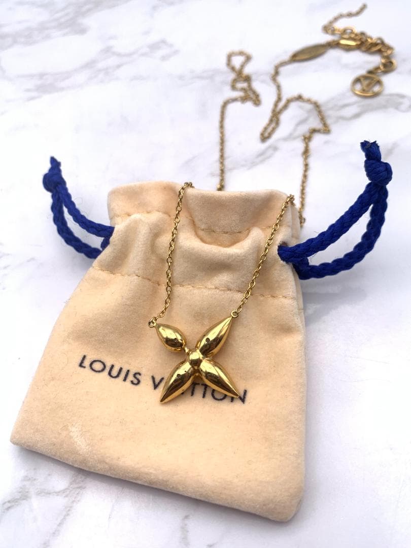 【訳あり】ルイヴィトン コリエ ルイゼット M00365 ネックレス