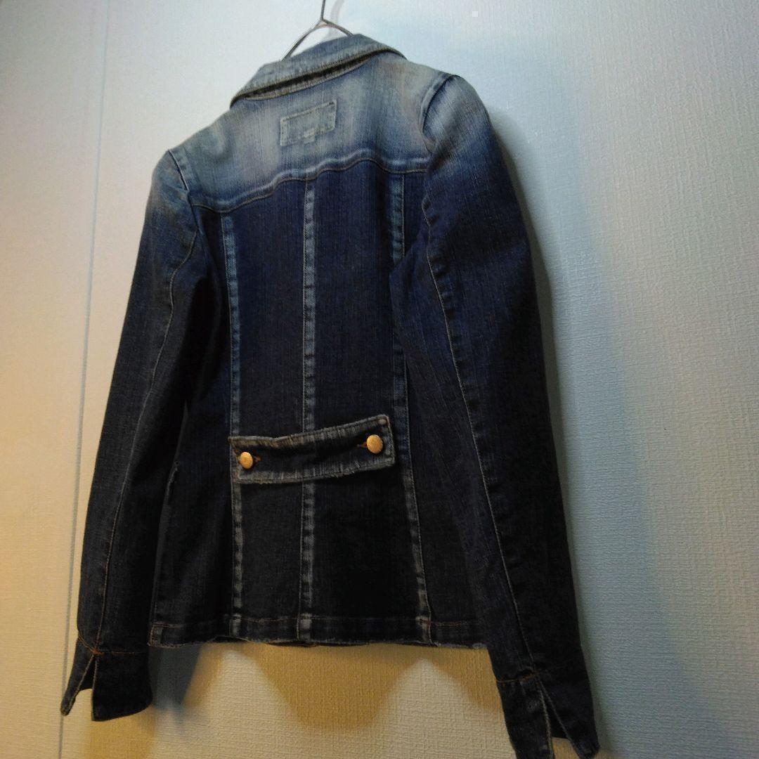 バーバリー・クラッシュダメージウォッシュブリーチ加工・タイトM38袖ロールアップ